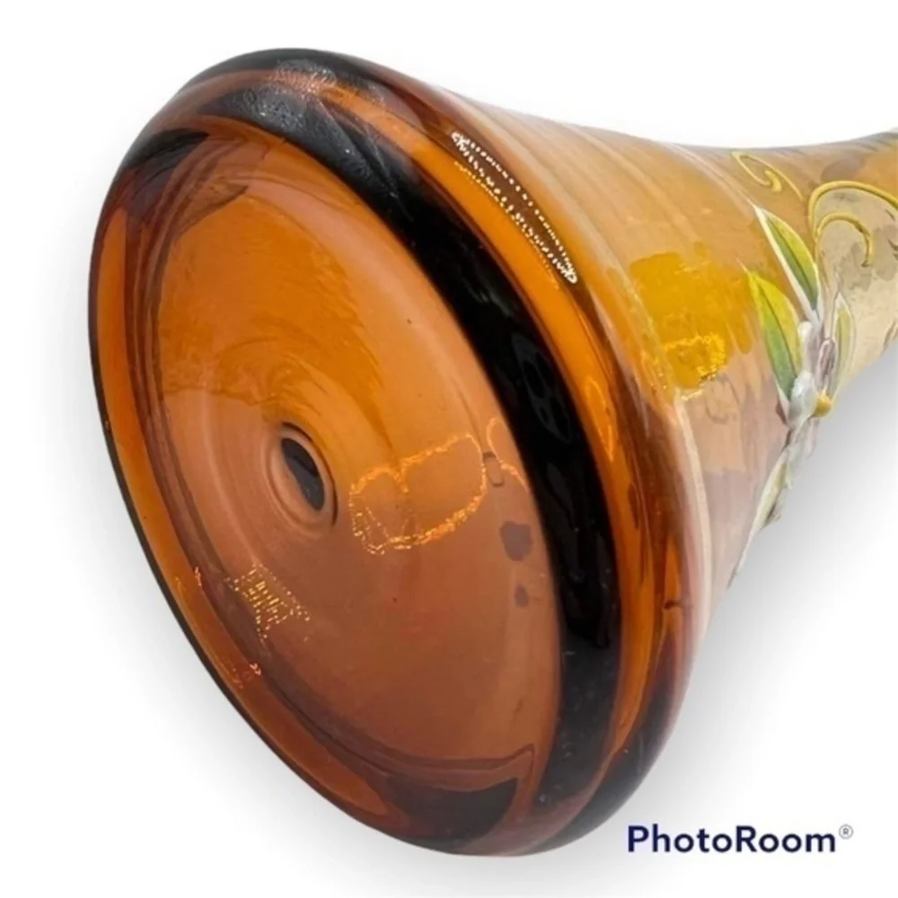 Vintage Bohemian Czech Art Glass Bud Vase - Picture 6 of 6
